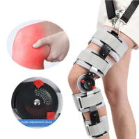 Adjustable Medical Knee Immobilizer-Hinged ROM Knee Brace-Side Leg Stabilizers-for Post-operative Recovery Treatment of Arthriti