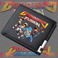 Dompet Lipat Anak Boboiboy Fusion Kulit Sintetis - Hitam - Kartu, Uang