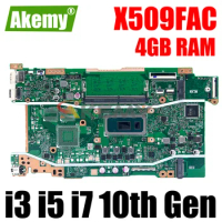 X509FAC Mainboard For ASUS VivoBook 15 X509FA X409FAC X415FAC X515FAC Laptop Motherboard With I3 I5 I7 10th Gen CPU 4GB RAM
