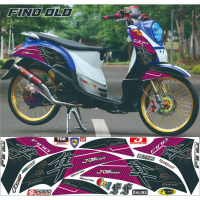 VARIASI VARIASI STIKER FINO CARBU STRIPING VARIASI MOTOR MIO FINO OLD CARBU STIKER HAYABUSA VARIASI 