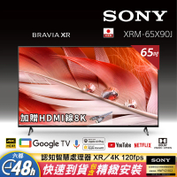 【SONY 索尼】Sony BRAVIA 65型4K Google TV 顯示器(XRM-65X90J)