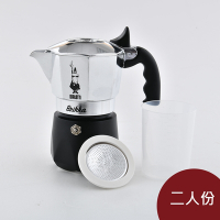 Bialetti Brikka 厚實加壓摩卡壺 2人份+耗材組