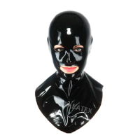 Latex Hood Adult Fetish Mask Latex Rubber Black Gummi Hangman's Hood sm Mask Deadpool Mask
