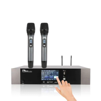 Chinese Supplier BT DJ/Pro/Karaoke/Home Amplifier Mixer Receiver With Dual Wireless Microphone