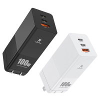 PowerRider 100WGaN氮化鎵三孔折疊快速充電器 PD100CA