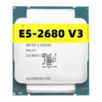 Xeon E5 2680 V3 Processor SR1XP 2.5Ghz 12 Core 30MB Socket LGA 2011-3 CPU E5 2680V3 CPU E5-2680V3 Free Shipping