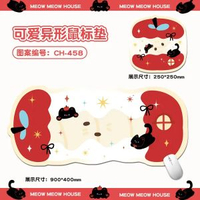 內地直送 - 超大異形滑鼠墊蘋果貓貓辦公電腦鍵盤墊可愛卡通女生高顏值書桌墊