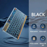Wireless Keyboard Transparent Bluetooth Keyboard For Windows Android Ios Tablet Ipad Phone Multifunctional Mini Color Keyboard