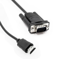 HDMI to VGA Cable Converter Adapter Male to Male 15 Pin HDMI VGA Connector Cord Transmitter Monitor D-SUB one-Way Transmission