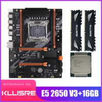 Kllisre Motherboard combo kit set LGA 2011-3 Xeon E5 2650 V3 CPU 2pcs X 8GB =16GB 2666MHz DDR4 memory