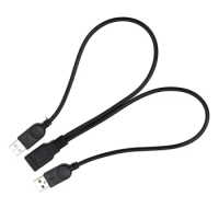 1000pcs USB 2.0 Female To Usb 2 Male Y Splitter Charging Cable Power Extension Cord