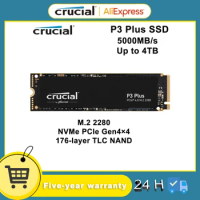 Crucial P3 Plus 500GB 1TB 2TB 4TB PCIe 4.0 3D NAND NVMe M.2 SSD Solid State Drive For Laptop Desktop Internal 500G 1T 2T 4T