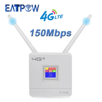 EATPOW 4G LTE Router 150Mbps Wireless Wi-Fi Router Home Hotspot CPE Router 4G Wifi Modem with RJ45 Port and Sim Card Slot