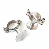 15-20mm 3/4" 19mm Pipe Hanger Bracket Clamp Support Clip With Base Plate 304 Stainless Steel For Beer Brewing L=50mm