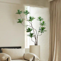 High simulation lily bamboo plant bonsai indoor living room fake plant landscaping floor simulation tree bonsai decoration