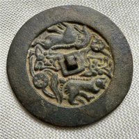 Bronze Crafts: Han Dynasty Green Rust Bronze Mirror 1739 Thick and Thick Coating