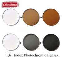 Chashma 1.61 Index MR 8 Photochromic Glass Anti Reflective UV Anti Scratch Transition Gray and Brown Chameleon Lenses for Eye