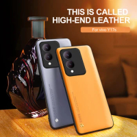 Luxury PU Leather Case For vivo Y17s Back Cover Matte Silicone Protection Phone Case For vivo Y17s Y