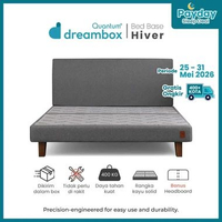 Quantum Dreambox Tempat Tidur Dipan + Sandaran Hiver / Divan Join + Headboard Kasur 160x210 Cream