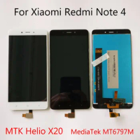 MTK Helio X20 for Xiaomi Redmi Note 4 LCD Display With Touch Screen Digitizer Assembly Replacement For Redmi Note 4 Pro Prime