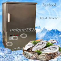 Commercial Food Flash Freezing Equipment 6 Tray Air Blast Freezer Frozen Seafood Fast Freezing Refrigerator for Meat Fish