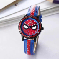 Cartoon Boy Spider-Man Watch Student Party New Creative High-End Marvel Kids Children's Electronic Q