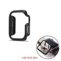 Slim Watch Cover for Apple Watch 5 4 Case series 5 4 40mm 44mm Soft Clear TPU+alloy Protector for iW