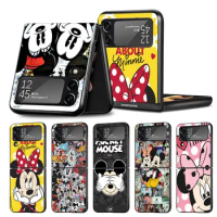 Disney Mickey Mouse Black Print Case for Samsung Galaxy Z Flip 5 Z Flip 3 5G Z Flip 4 ZFlip ZFlip3 Flip3 ZFlip4 Flip4 Cover