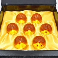 2.7cm Anime Dragon Ball Z 7 Stars Crystal Ball Orange Blue Resin Crystal Globe Desktop Ornaments Toys Collection Gift