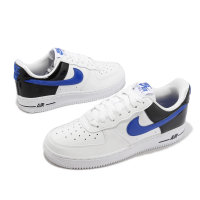 【NIKE 耐吉】W Nike Air Force 1 07 ESS SNKR 白 藍 黑 漆皮 女鞋 休閒鞋 運動鞋(DQ7570-400)