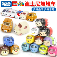 TAKARA TOMY Japanese version authentic simulation alloy car model Winnie Mickey Snoopy children's toy decoration