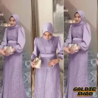 Goldie Shop Gamis Kondangan Adeeva M - 3XL 6WARNA / Pakaian Muslim Kondangan Big Size / Maxi Long Dr