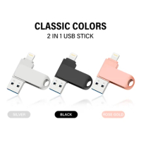 For Iphone Lightning USB 3.0 Flash Drive 256GB High Speed Memory Stick 128G Business Gift Pen Drive 64GB Free Key Chain Pendrive
