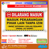 Banner spanduk dilarang masuk pekarangan pihak lain tanpa izin pasal 167 kuhp keamanan ketertiban