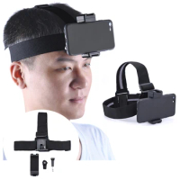 Headband Holder for DJI Pocket 2/Insta360 ONE X2/Action Camera with Mount Clip Headband Holder Smartphone Live Video Accessory