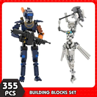 MOC Chappie Armor-plated Attack Robot Mech Warrior Female Action Figures Building Block Set Toys for Kids Holiday Gifts