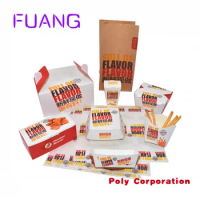 Custom Custom Disposable Takeway Grade Foldable For Delivery Catering Fries Hot Dog Hamburger Popcorn Chicken Paper Packiging