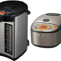 Zojirushi CV-JAC50XB, VE Hybrid Water Boiler &amp; Warmer, 5.0 Liter, Stainless Black Induction Heating System Rice Cooker