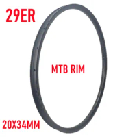 34x20 Carbon MTB Wheel Rim Super Light MTB Bicycle Wheel Rims 3K Twill Glossy Surface MTB Rim