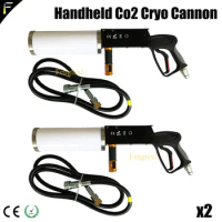 LED RGB Co2 Cannon Cryo Gun CO2 Smog Spraying Gun Shooter Incl 3meter Co2 High Pressure Hose Cryo Jet Fog Blaster for Top DJ's