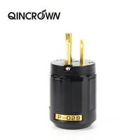 QINCROWN Oyaide P-029/C-029 brass US version IEC power plug for audio power cable