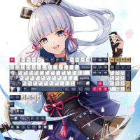 Genshin Impact Kamisato Ayaka Keycaps Mechanical Keyboard Accessories Cosplay Gifts