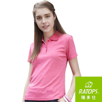 【RATOPS】女 Coolmax 短袖POLO衫『鮮桃紅』DB-8917