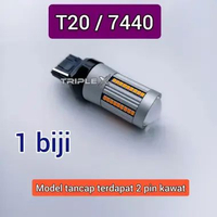 lampu led sein bohlam sen triple x bayonet dan tancap reting listing lesting leting bau15s T20 7440 