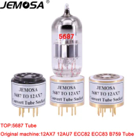 1PC 5687 TO 12AX7 12AU7 ECC82 ECC83 Vacuum Tube Convert Socket Adapter Audio Amplifier