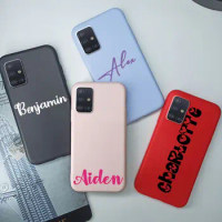 For Samsung Galaxy A51 A71 4G Case Custom Name Personalized Customized Slim Silicone Cover For SamsungA51 A 51 71 A515F A715F