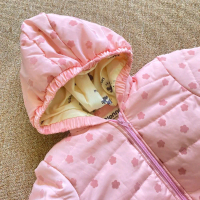 JAKET PARASUT GELEMBUNG ANAK PEREMPUAN MOTIF BUNGA TIMBUL