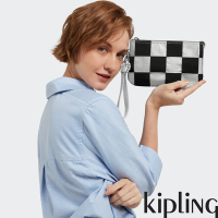 Kipling 黑白方格拼接多層配件包-CREATIVITY XL
