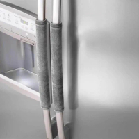 2Pcs/Set Refrigerator Door Handle Cover Kitchen Appliance Decor Fridge Oven Handle Antiskid Door Knob Protector Black Grey Red
