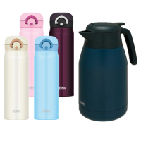 【THERMOS膳魔師】獨家2入_不鏽鋼輕量彈蓋保溫杯500ml+保溫壺1500ml(JNR-500+THS-1501)(保溫瓶)